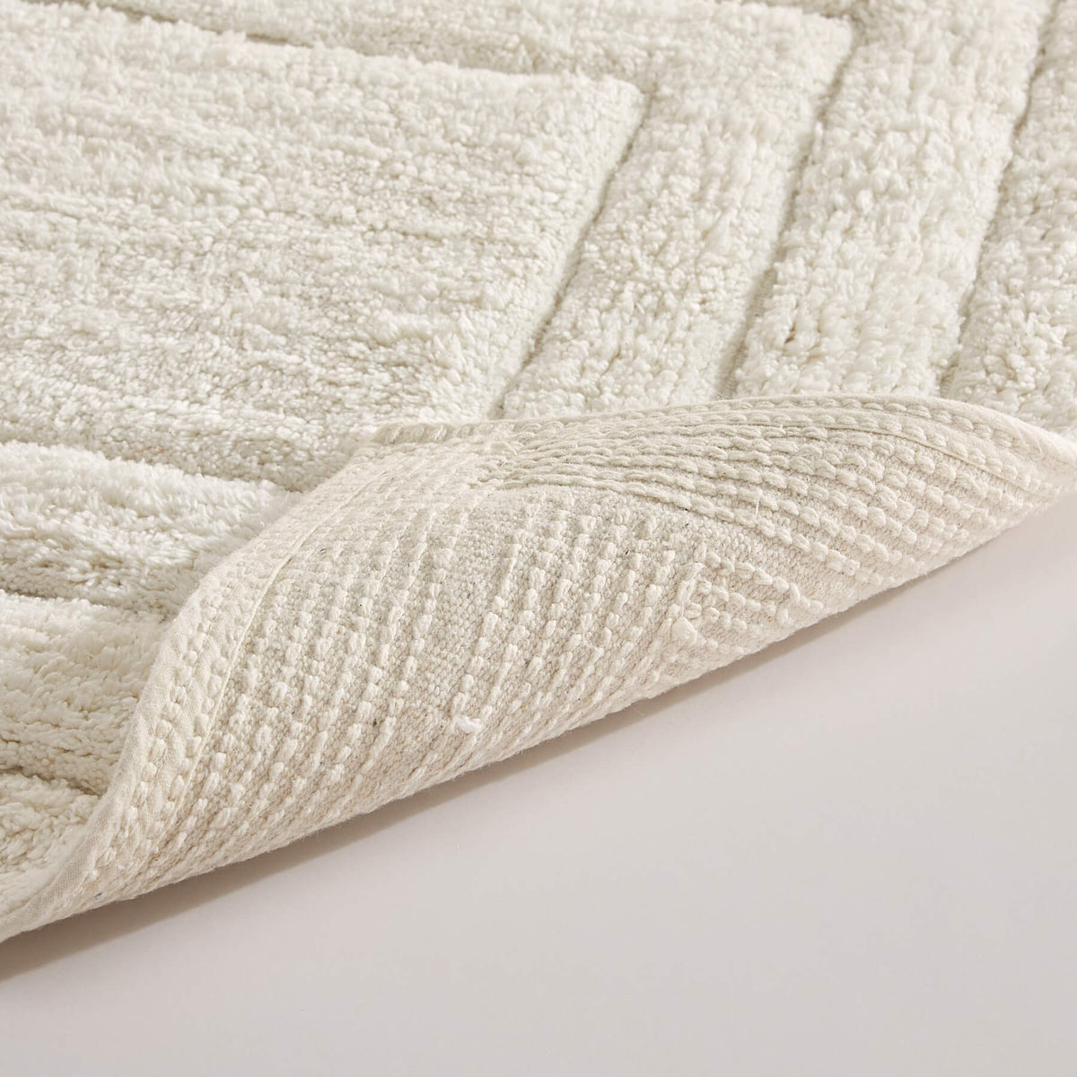 2-Piece Ivory Crochet Edge Bath Rug, 20x32 & 17x24, Neutral, Cotton Sold by at Home