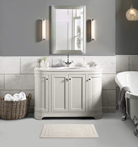 Chic-Home-Greyson Plush Cotton Large Bathroom Rug-White
