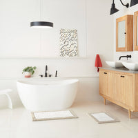 Chic-Home-Laudine 2 Piece Plush Cotton Bathroom Rug Set-Beige