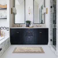 Chic-Home-Katniss Reversible Thick Cotton Large Bathroom Rug-Beige