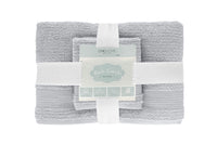 Jacquard Turkish Cotton 6 Piece Towel Set-Grey