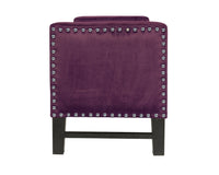 Chic Home Marcus Tufted Velvet Storage Bench Plum