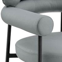 Iconic Home Art Deco Faux Leather Bar Stool 