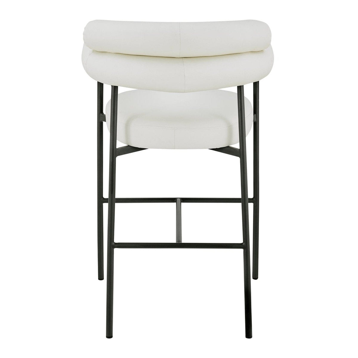 Iconic Home Art Deco Faux Leather Bar Stool 