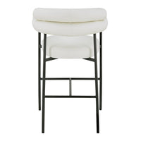 Iconic Home Art Deco Faux Leather Bar Stool 