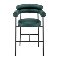 Iconic Home Art Deco Faux Leather Bar Stool 