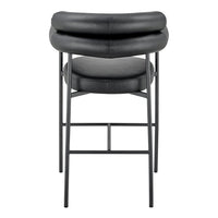 Iconic Home Art Deco Faux Leather Bar Stool 