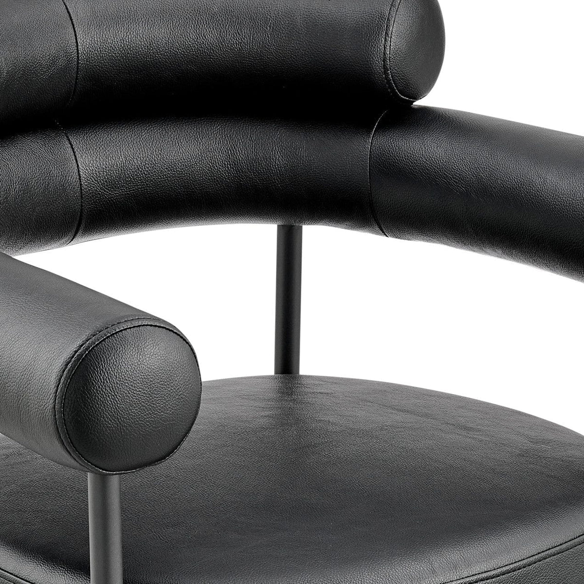 Iconic Home Art Deco Faux Leather Bar Stool 