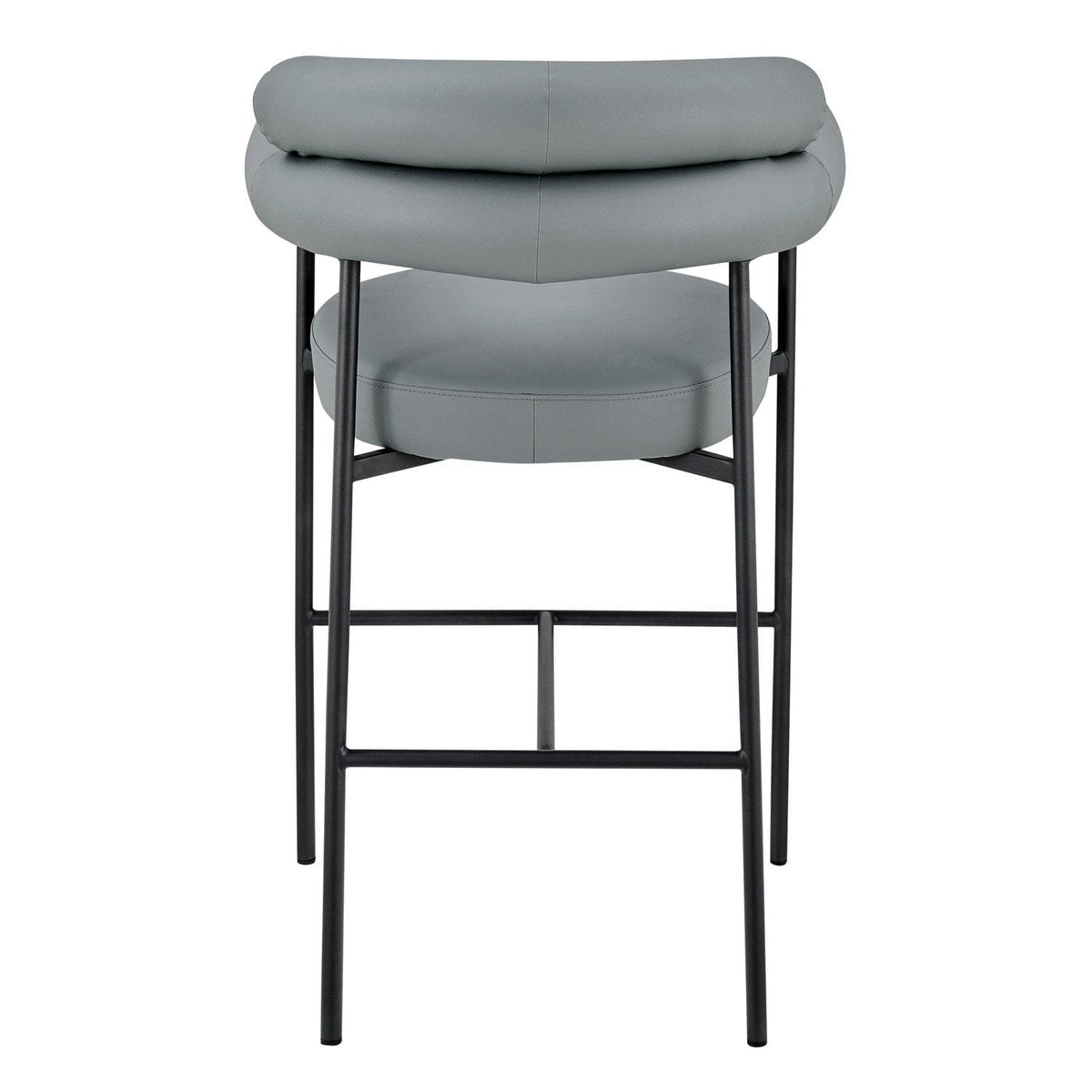Iconic Home Art Deco Faux Leather Bar Stool 