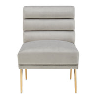Iconic Home Cali Velvet Slipper Accent Chair 