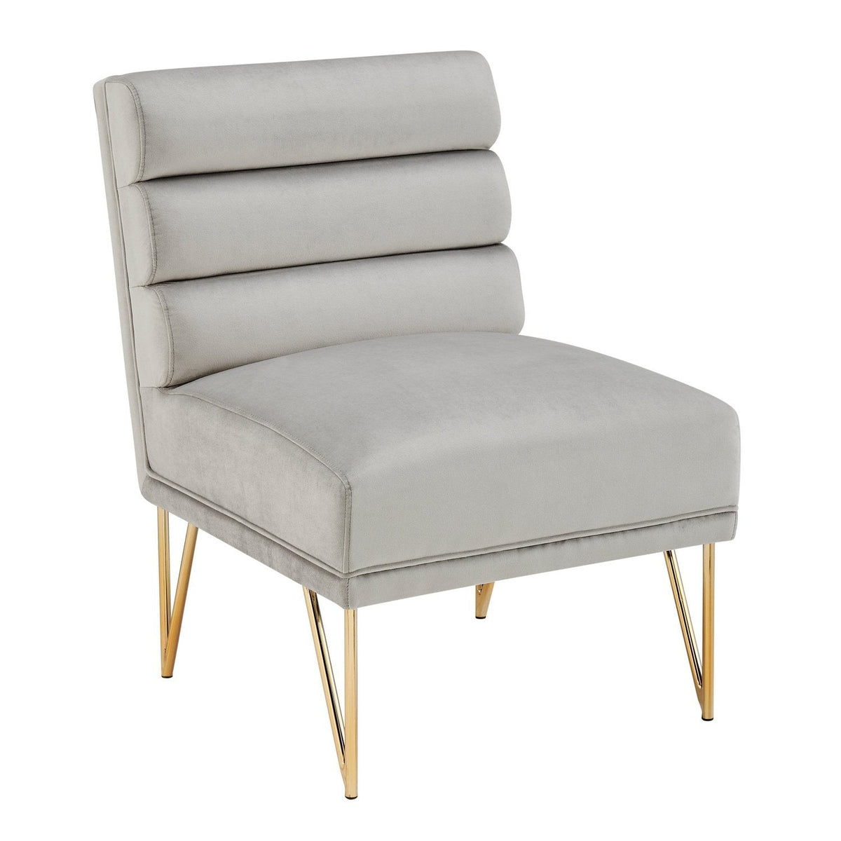 Iconic Home Cali Velvet Slipper Accent Chair 