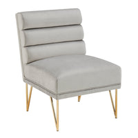 Iconic Home Cali Velvet Slipper Accent Chair 