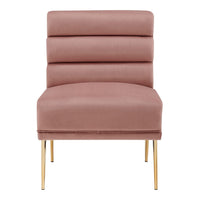 Iconic Home Cali Velvet Slipper Accent Chair 