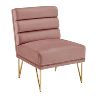 Iconic Home Cali Velvet Slipper Accent Chair 