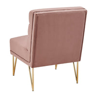 Iconic Home Cali Velvet Slipper Accent Chair 