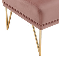 Iconic Home Cali Velvet Slipper Accent Chair 