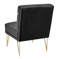 Iconic Home Cali Velvet Slipper Accent Chair 