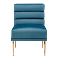 Iconic Home Cali Velvet Slipper Accent Chair 