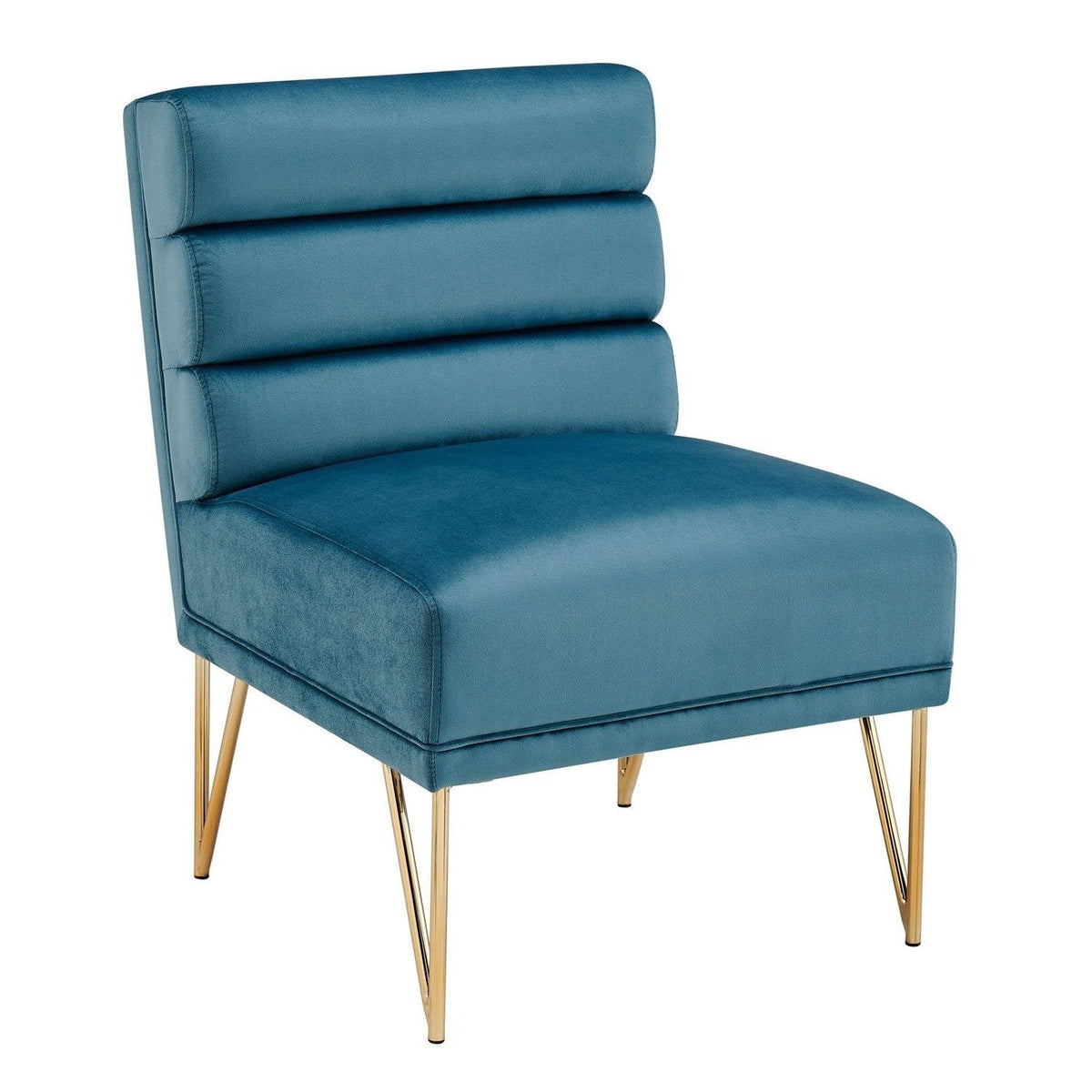 Iconic Home Cali Velvet Slipper Accent Chair 