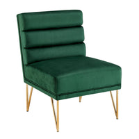 Iconic Home Cali Velvet Slipper Accent Chair 