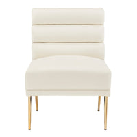 Iconic Home Cali Velvet Slipper Accent Chair 