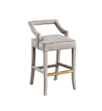 Iconic Home Chiara Velvet Bar Stool 