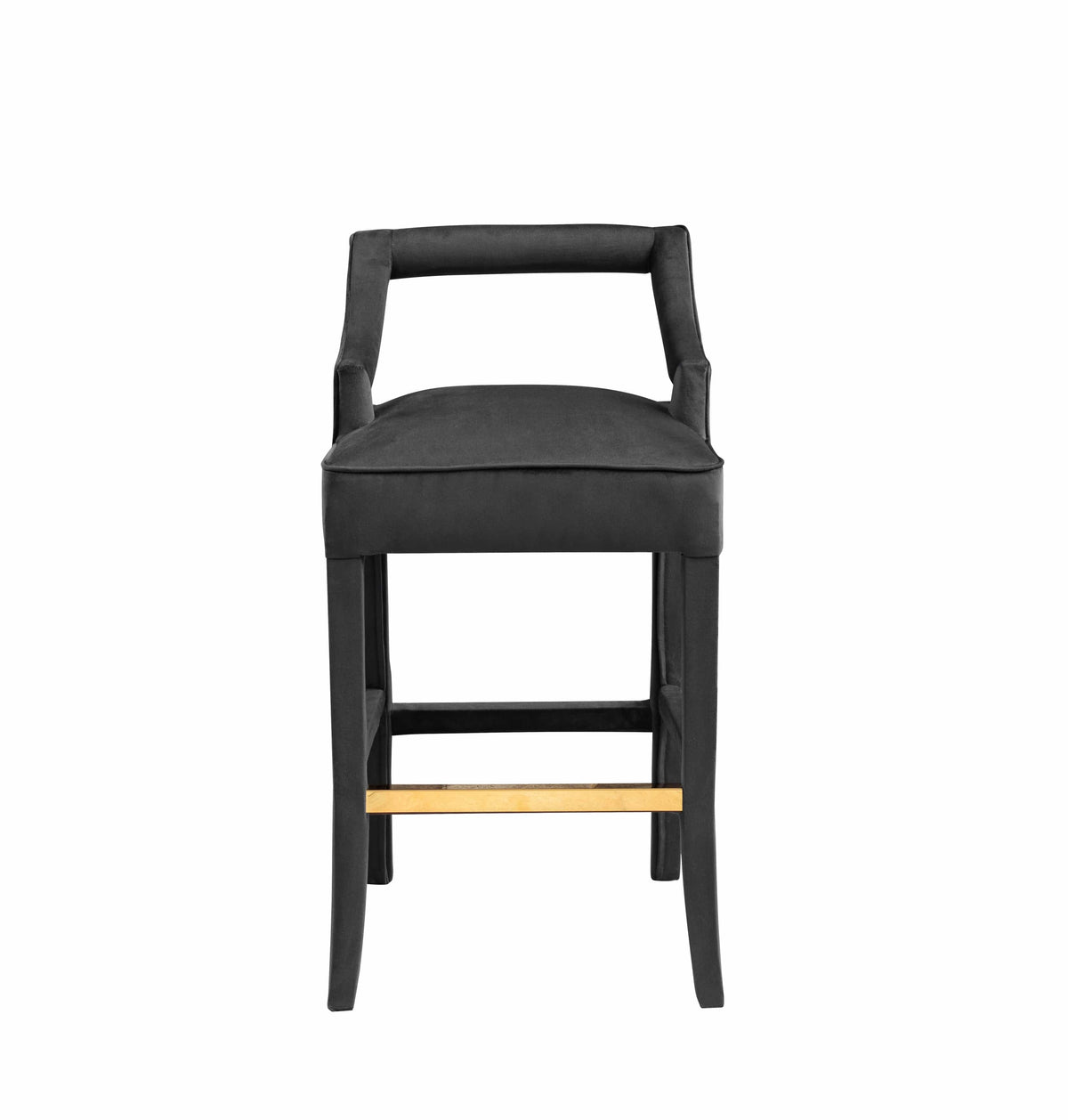 Iconic Home Chiara Velvet Bar Stool 
