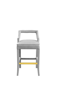 Iconic Home Chiara Velvet Bar Stool 