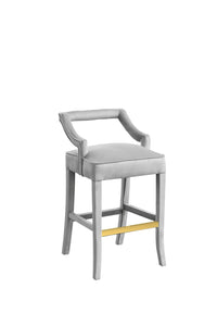 Iconic Home Chiara Velvet Bar Stool 