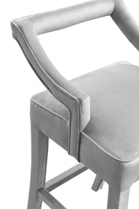 Iconic Home Chiara Velvet Bar Stool 
