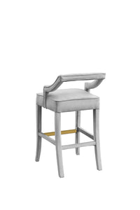 Iconic Home Chiara Velvet Bar Stool 
