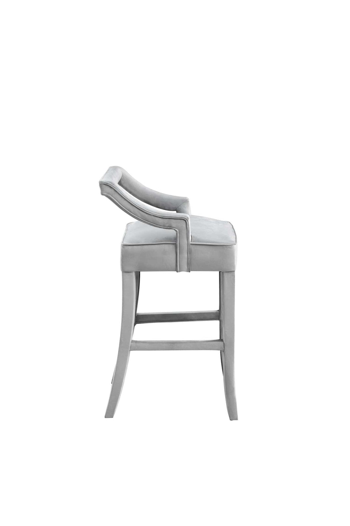 Iconic Home Chiara Velvet Bar Stool 