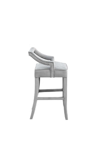 Iconic Home Chiara Velvet Bar Stool 