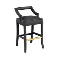 Iconic Home Chiara Velvet Bar Stool 