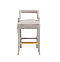 Iconic Home Chiara Velvet Bar Stool 