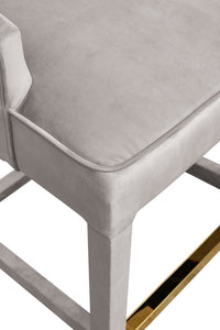 Iconic Home Chiara Velvet Bar Stool 