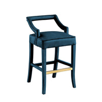 Iconic Home Chiara Velvet Bar Stool 