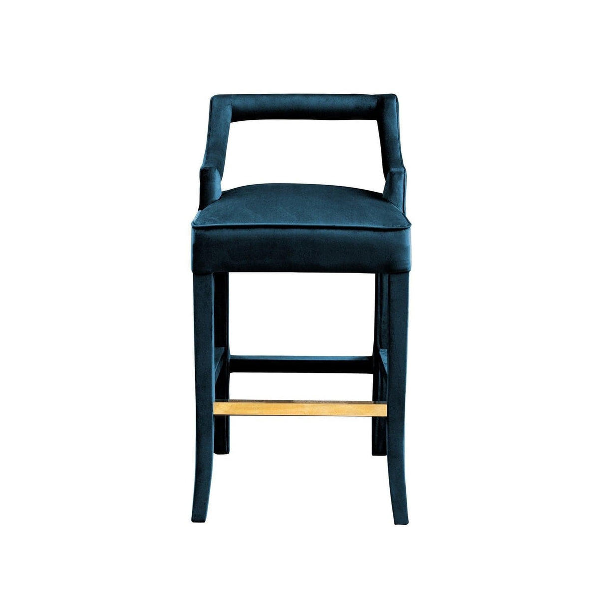 Iconic Home Chiara Velvet Bar Stool 