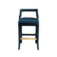 Iconic Home Chiara Velvet Bar Stool 
