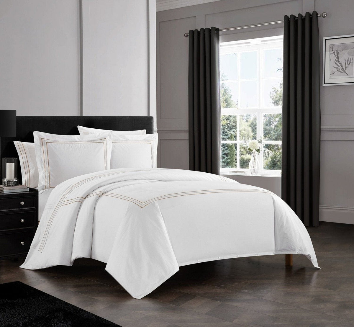 Chic Home Alexander 7 Piece Cotton Duvet Cover Set 
