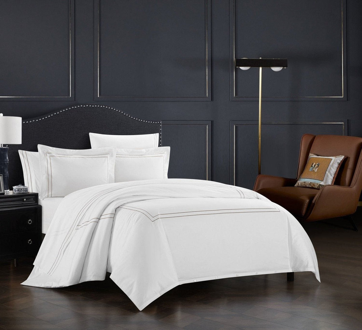 Chic Home Alford 3 Piece Cotton Duvet Cover Set 