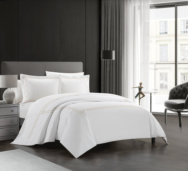 Chic Home Alford 3 Piece Cotton Duvet Cover Set 