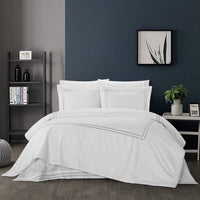 Chic Home Alford 7 Piece Cotton Duvet Cover Set Grey