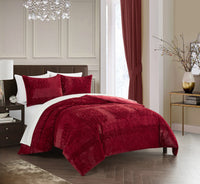 Chic Home Amara 3 Piece Faux Fur Comforter Set 