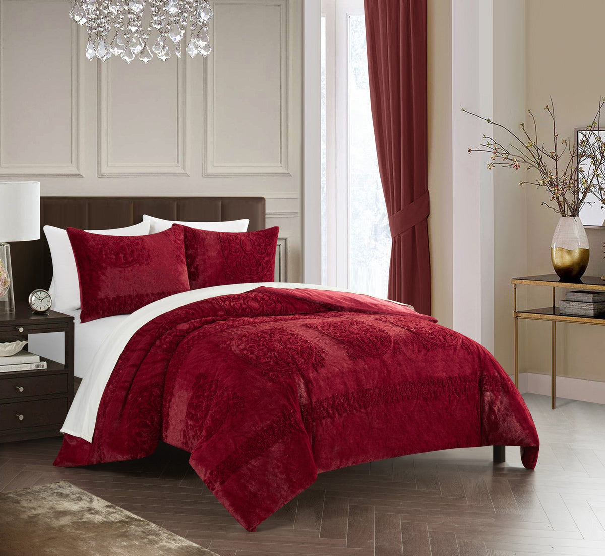 Chic Home Amara 7 Piece Faux Fur Comforter Set 
