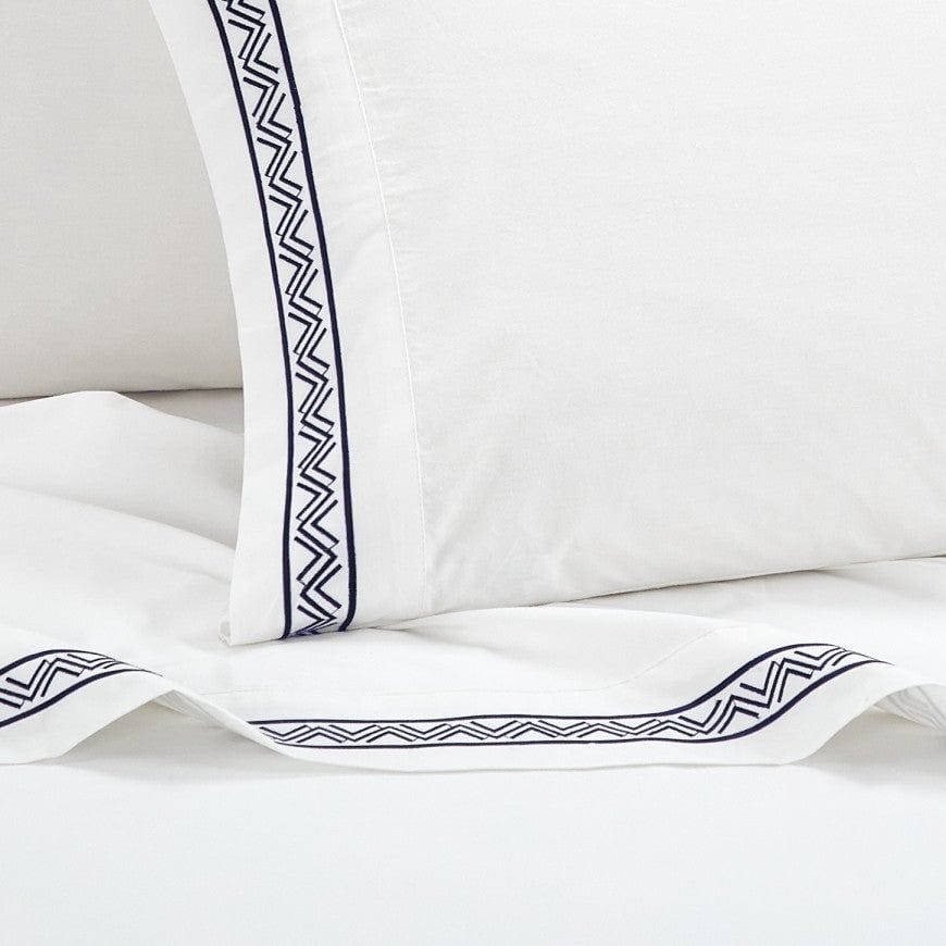Chic Home Arden 4 Piece Embroidered Cotton Sheet Set 