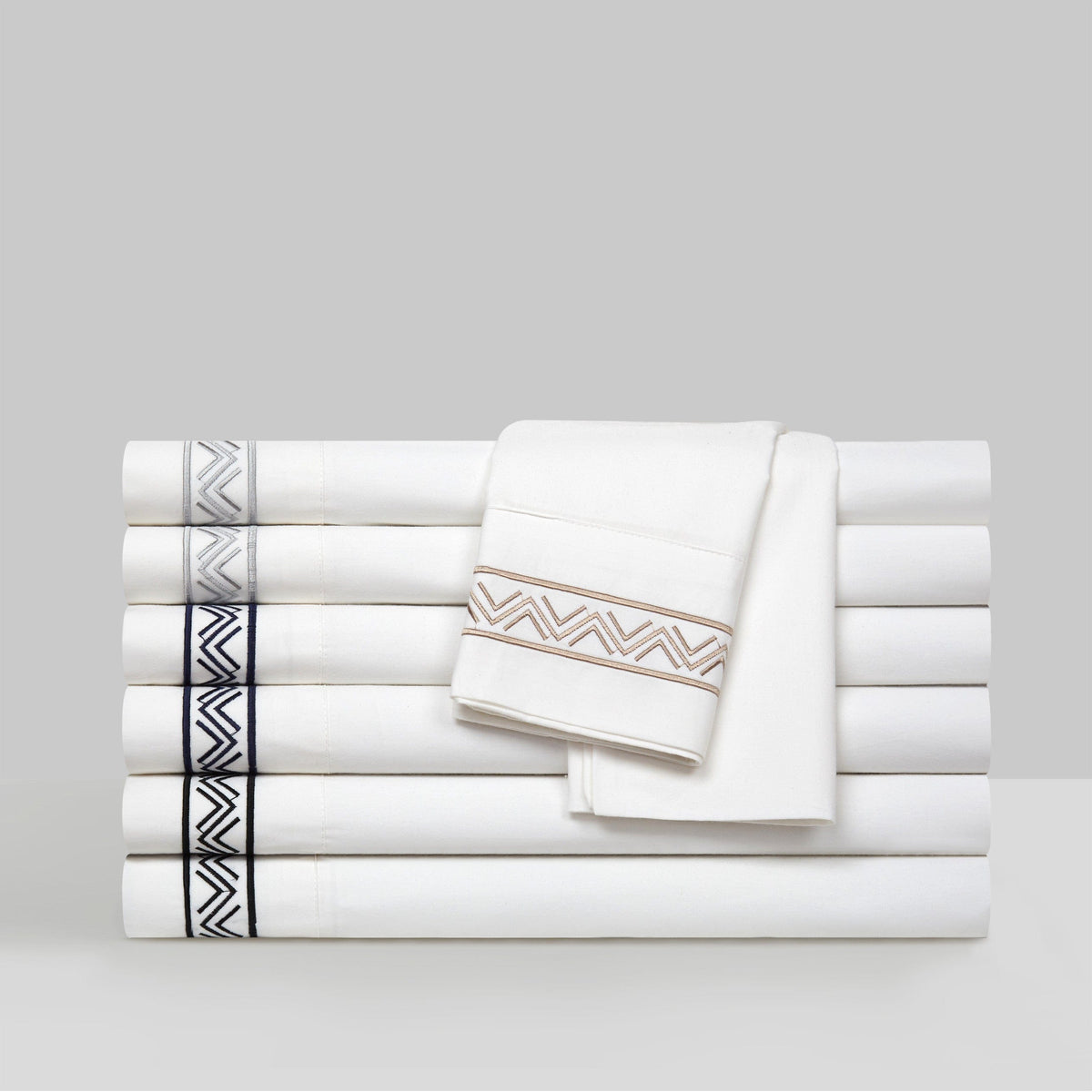 Chic Home Arden 4 Piece Embroidered Cotton Sheet Set 