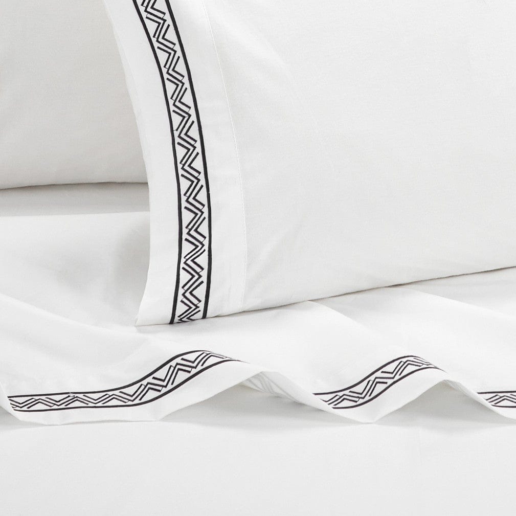 Chic Home Arden 4 Piece Embroidered Cotton Sheet Set 