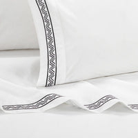 Chic Home Arden 4 Piece Embroidered Cotton Sheet Set 