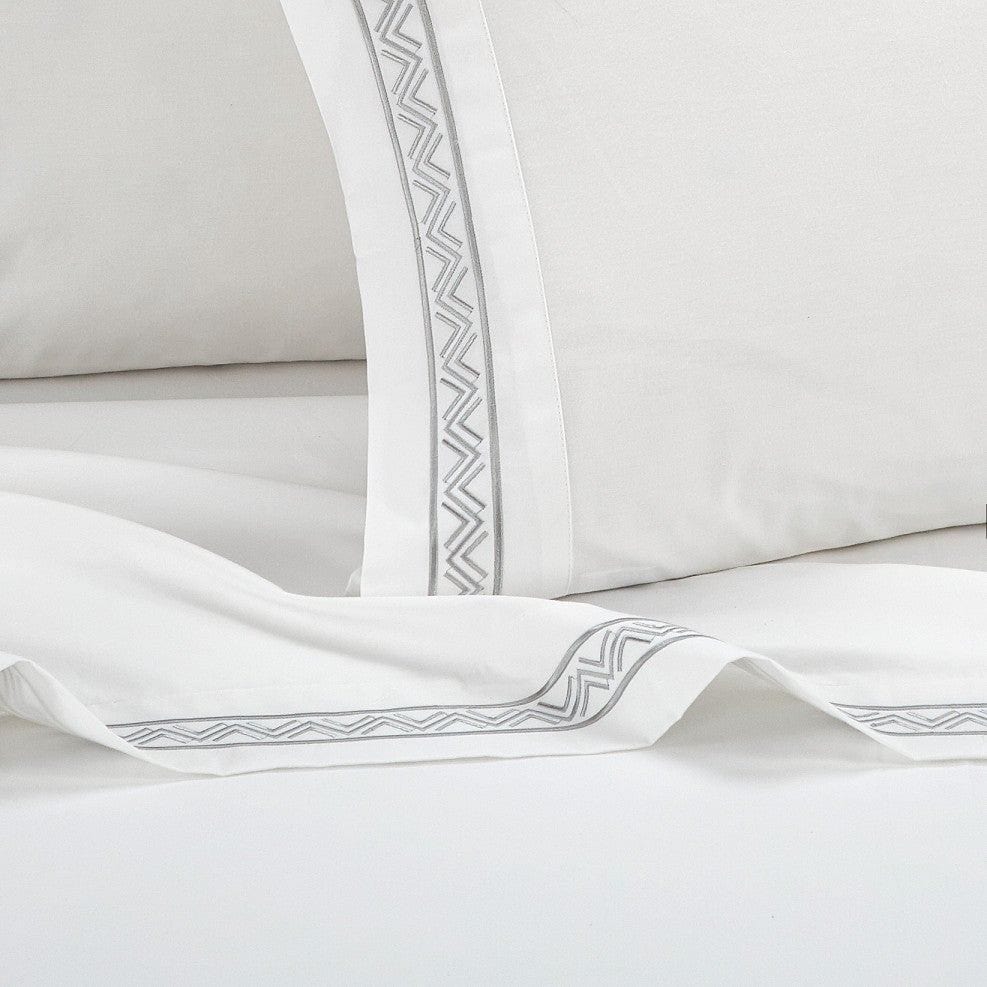 Chic Home Arden 4 Piece Embroidered Cotton Sheet Set 